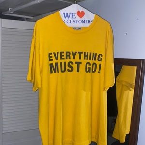 Gallery department “everything must go” yellow T-shirt